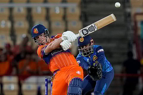 Michael Levitt bats against Sri Lanka